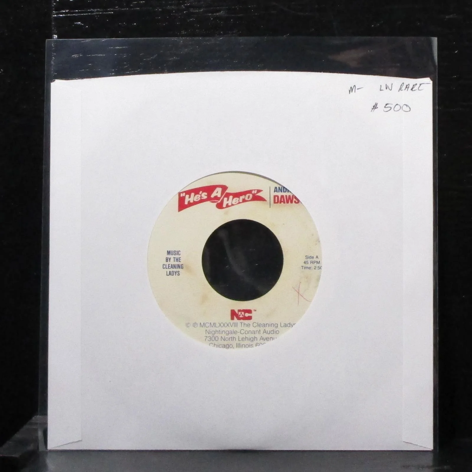 The Cleaning Ladys - He's A Hero (Andre Dawson) 7" Mint- Vinyl 45 1988