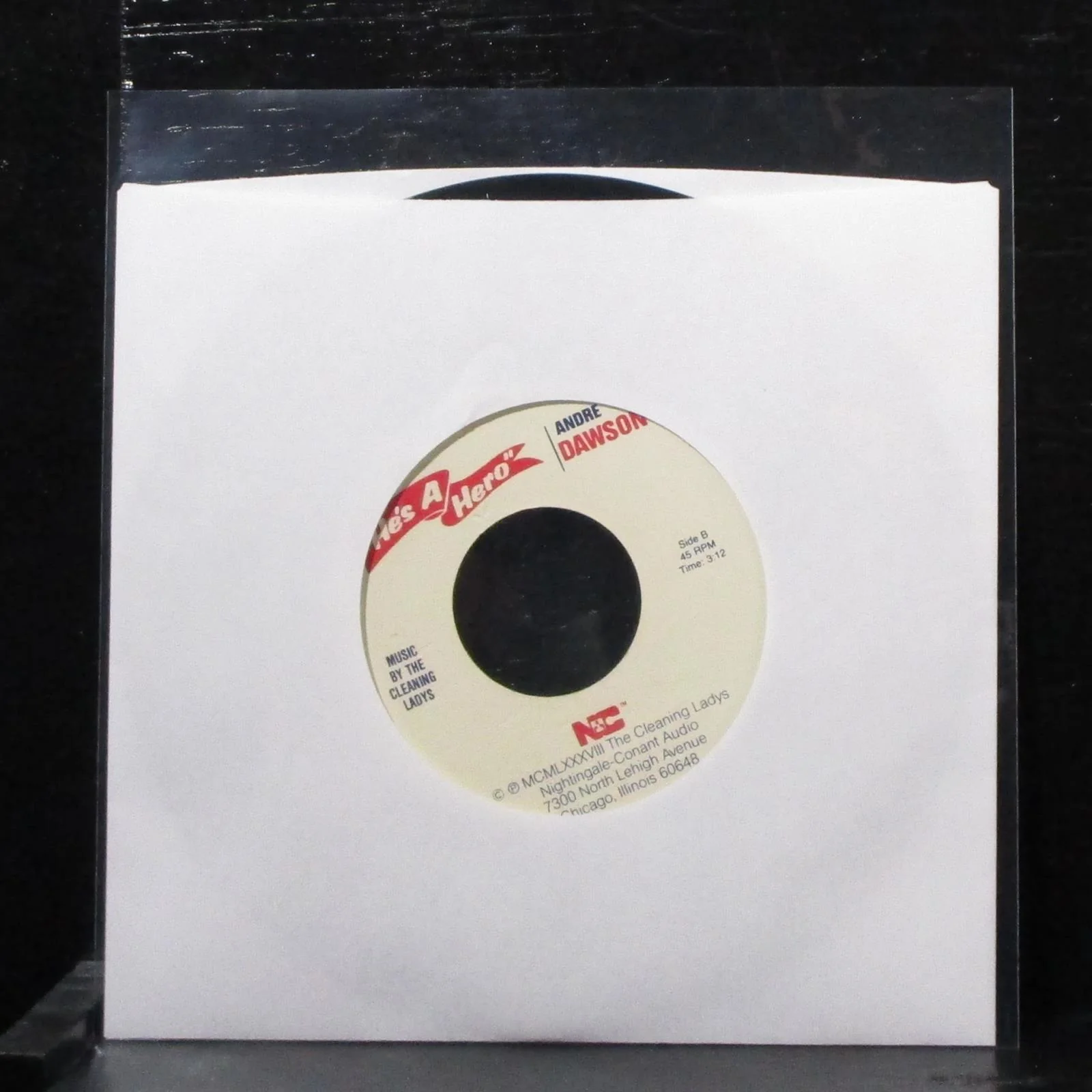 The Cleaning Ladys - He's A Hero (Andre Dawson) 7" Mint- Vinyl 45 1988 - Image 2