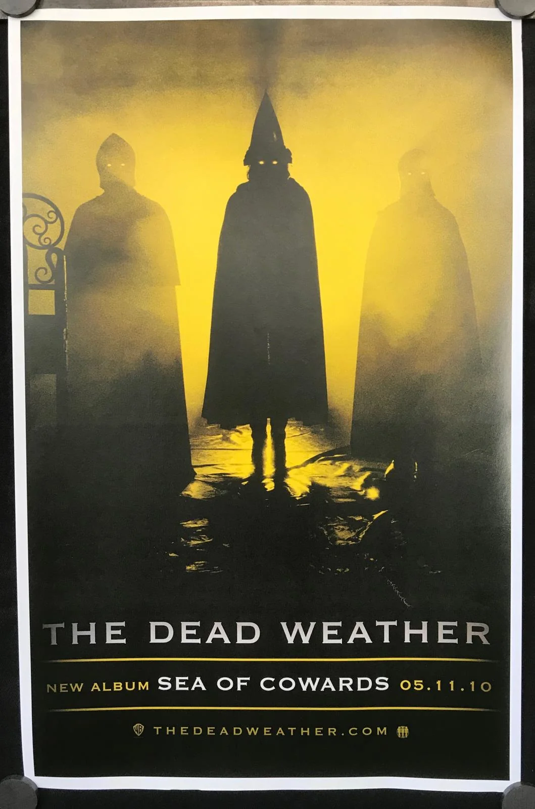 The Dead Weather - Sea Of Cowards 11" x 17" VG+ Promo Yellow Poster 2010