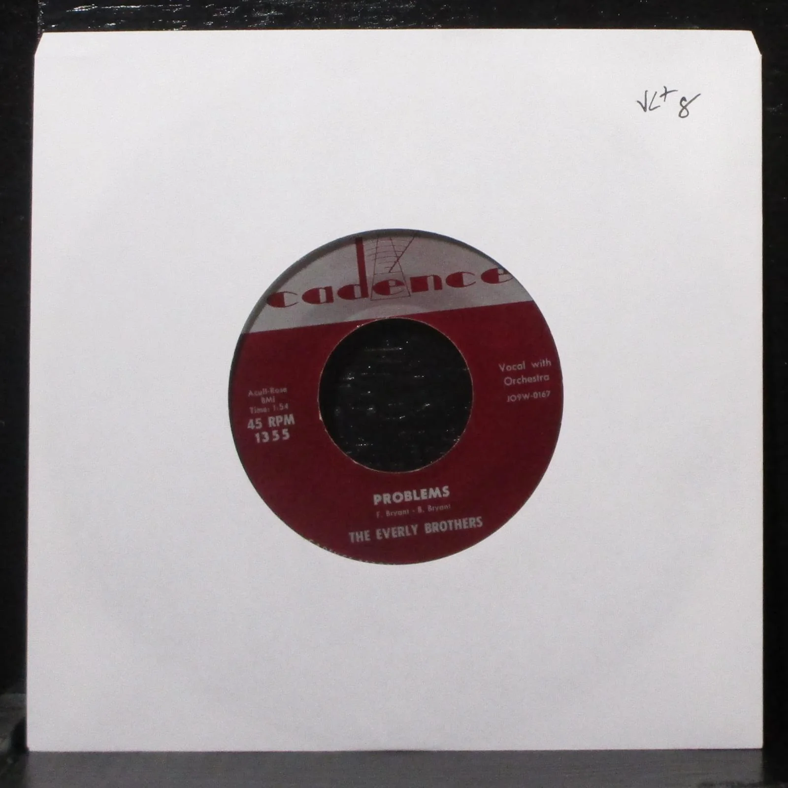 The Everly Bothers - Problems VG+ 7" Vinyl 45 Cadence 1355