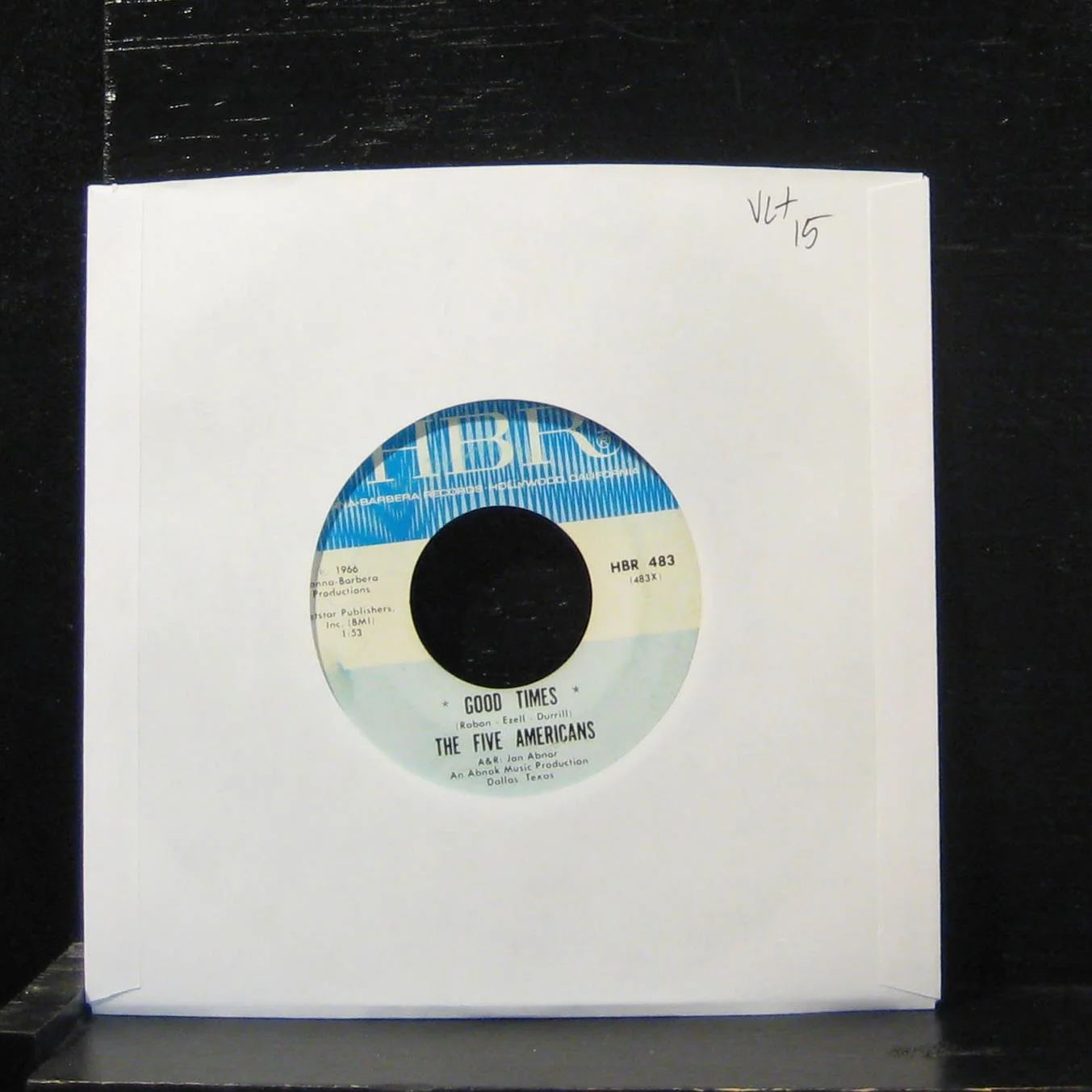The Five Americans - Good Times 7" VG+ HBR 483 Hanna-Barbera 1966 USA Vinyl 45 - Image 2