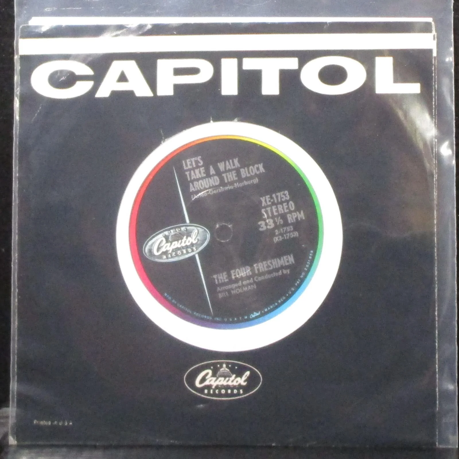 The Four Freshmen - Let's Take A Walk Around The Block 7" VG+ Vinyl 33 Capitol - Image 2