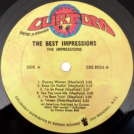 The Impression - The Best Impressions... Curtis, Sam & Fred - Mint- LP Record 1970 Curtom USA Original Vinyl - Soul - Image 3