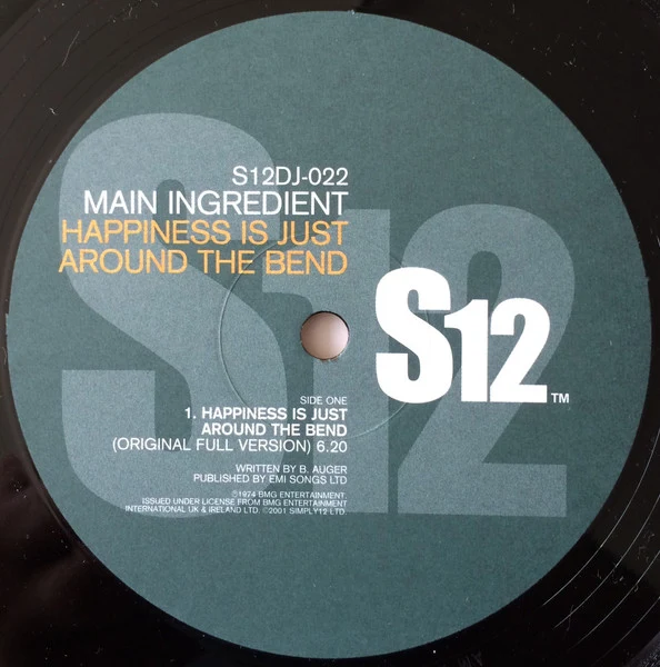 Main Ingredient - Happiness Is Just Around The Bend / Everybody Plays The Fool - VG+ 12" Single Record 2001 S12 UK Vinyl - Soul / Funk / Disco