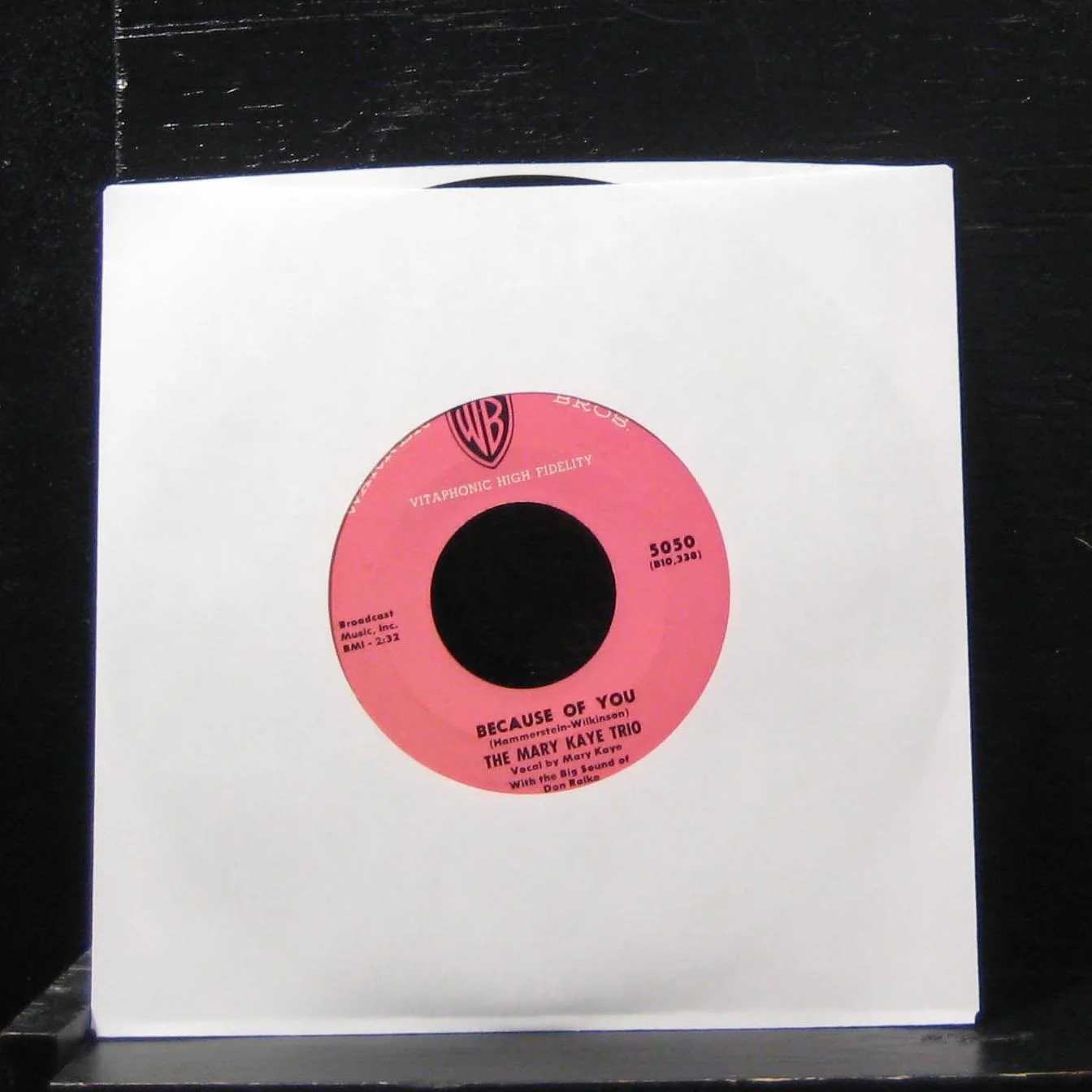 The Mary Kaye Trio - You Can't Be True, Dear 7" VG+ 5050 Vinyl 45 - Image 2
