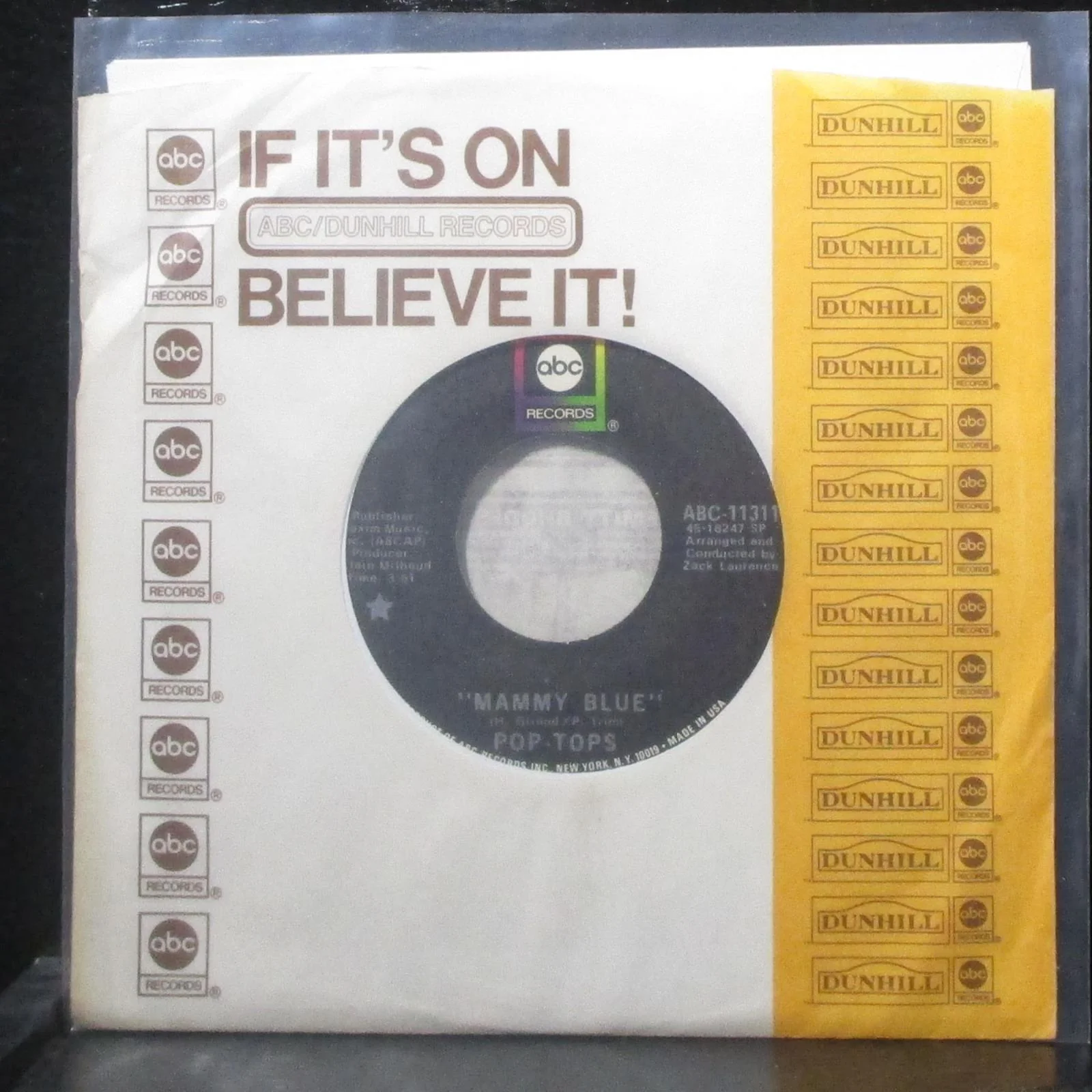 The Pop Tops - Mammy Blue / Road To Freedom 7" Mint- Vinyl 45 ABC-11311 USA