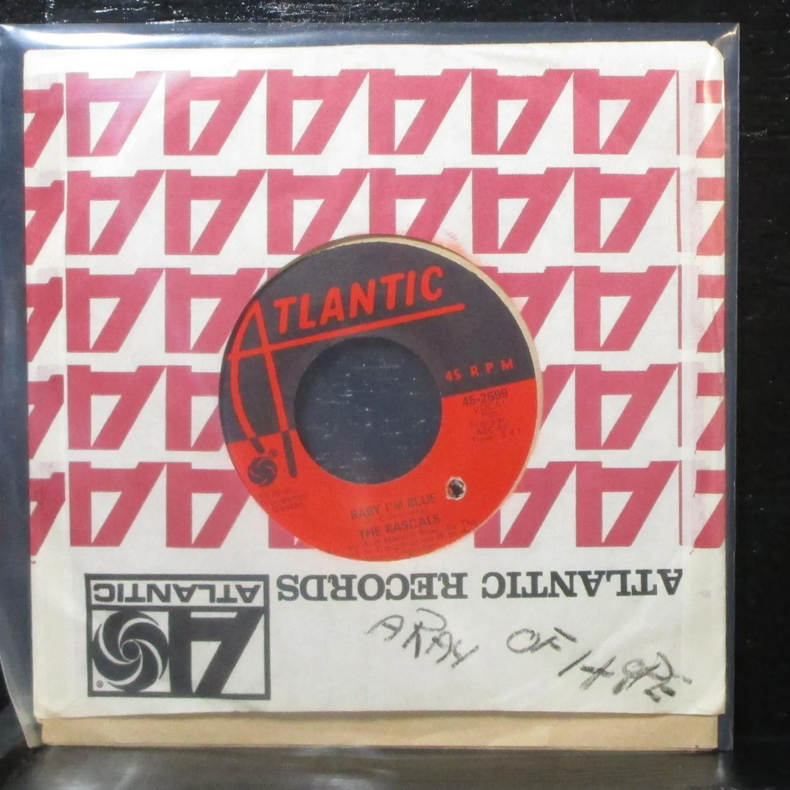 The Rascals - Heaven / Baby I'm Blue 7" Mint- Atlantic 45-2599 USA 1969 - Image 2