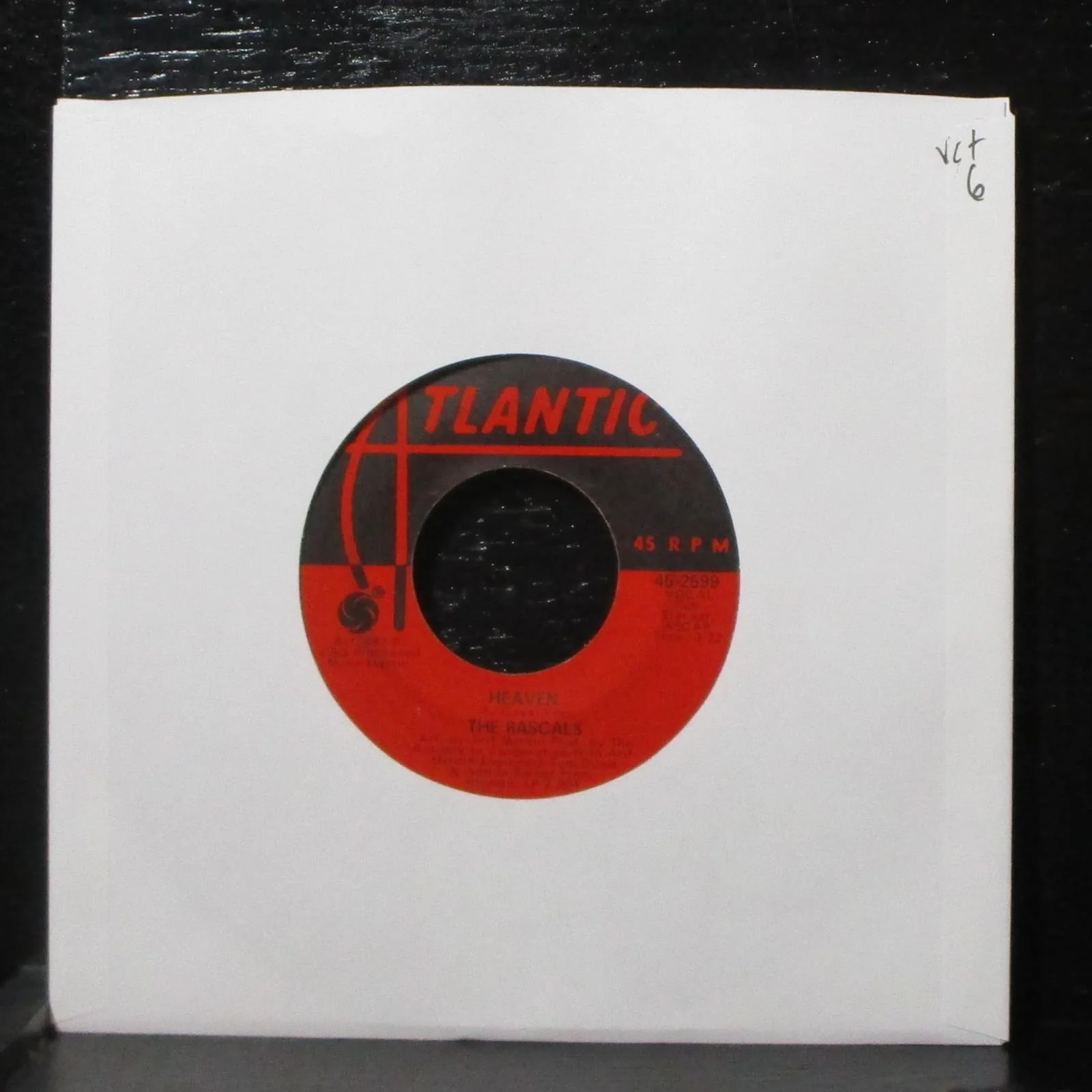The Rascals - Heaven / Baby I'm Blue 7" VG+ Atlantic 45-2599 USA 1969