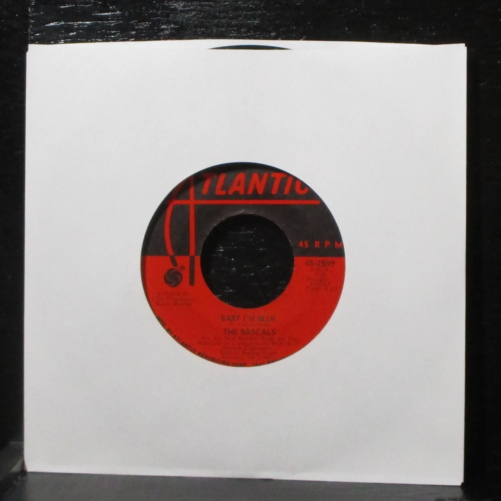 The Rascals - Heaven / Baby I'm Blue 7" VG+ Atlantic 45-2599 USA 1969 - Image 2