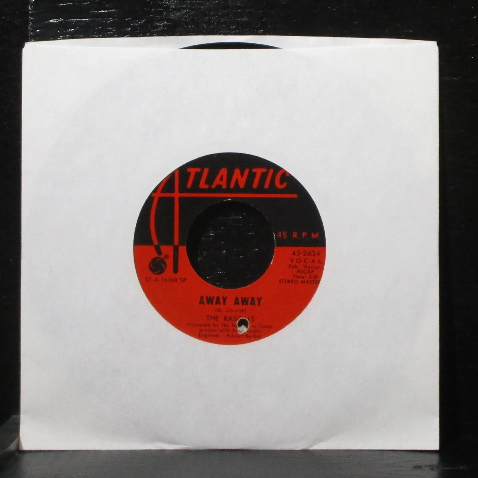 The Rascals - See / Away Away 7" VG+ Atlantic 45-2634 USA 1969 - Image 2