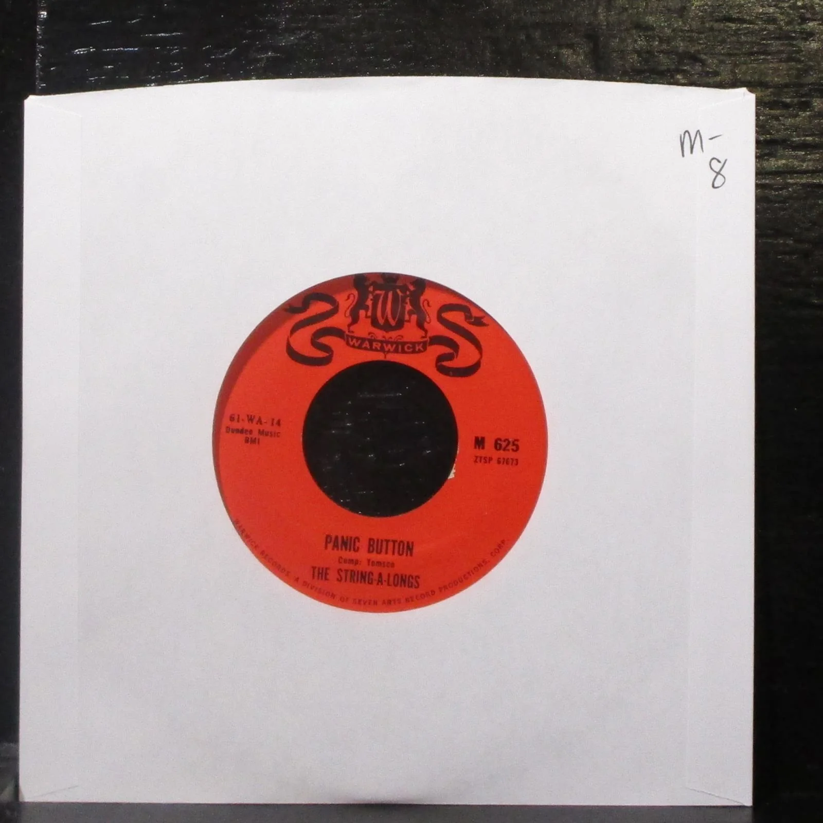 The String-A-Longs - Brass Buttons / Panic Button 7" Mint- Vinyl 45 Warwick M625