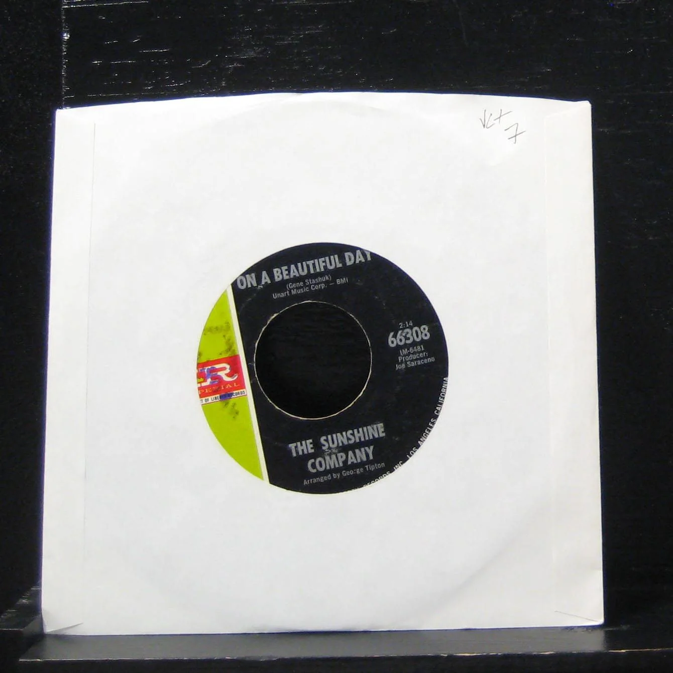 The Sunshine Company - On A Beautiful Day 7" VG+ 66308 Vinyl 45