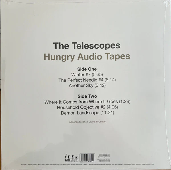 The Telescopes - Hungry Audio Tapes (2006) - New LP Record Store Day 2023 Glass Modern RSD Clear Vinyl - Shoegaze / Dream Pop / Rock - Image 2