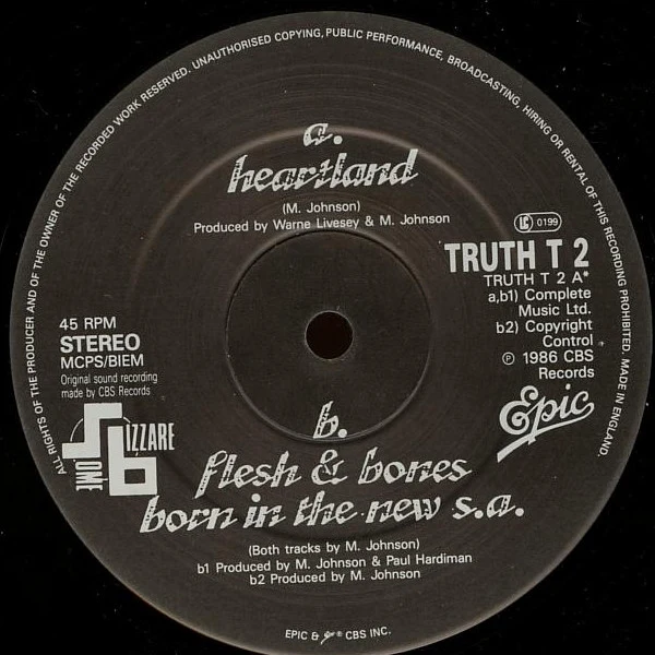 The The - Heartland - VG+ EP Record 1986 Epic UK Vinyl - Synth-pop / Alternative Rock - Image 3