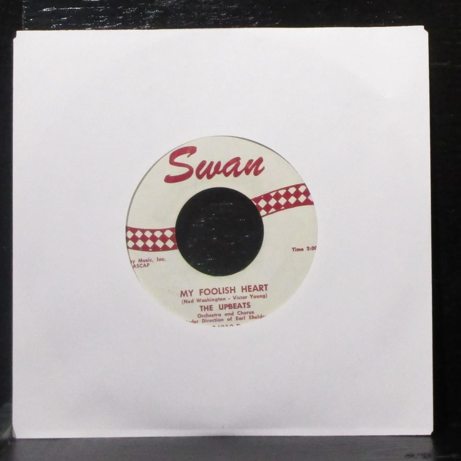 The Upbeats - Just Like In The Movies / My Foolish Heart 7" VG+ 45 Swan S4010 - Image 2