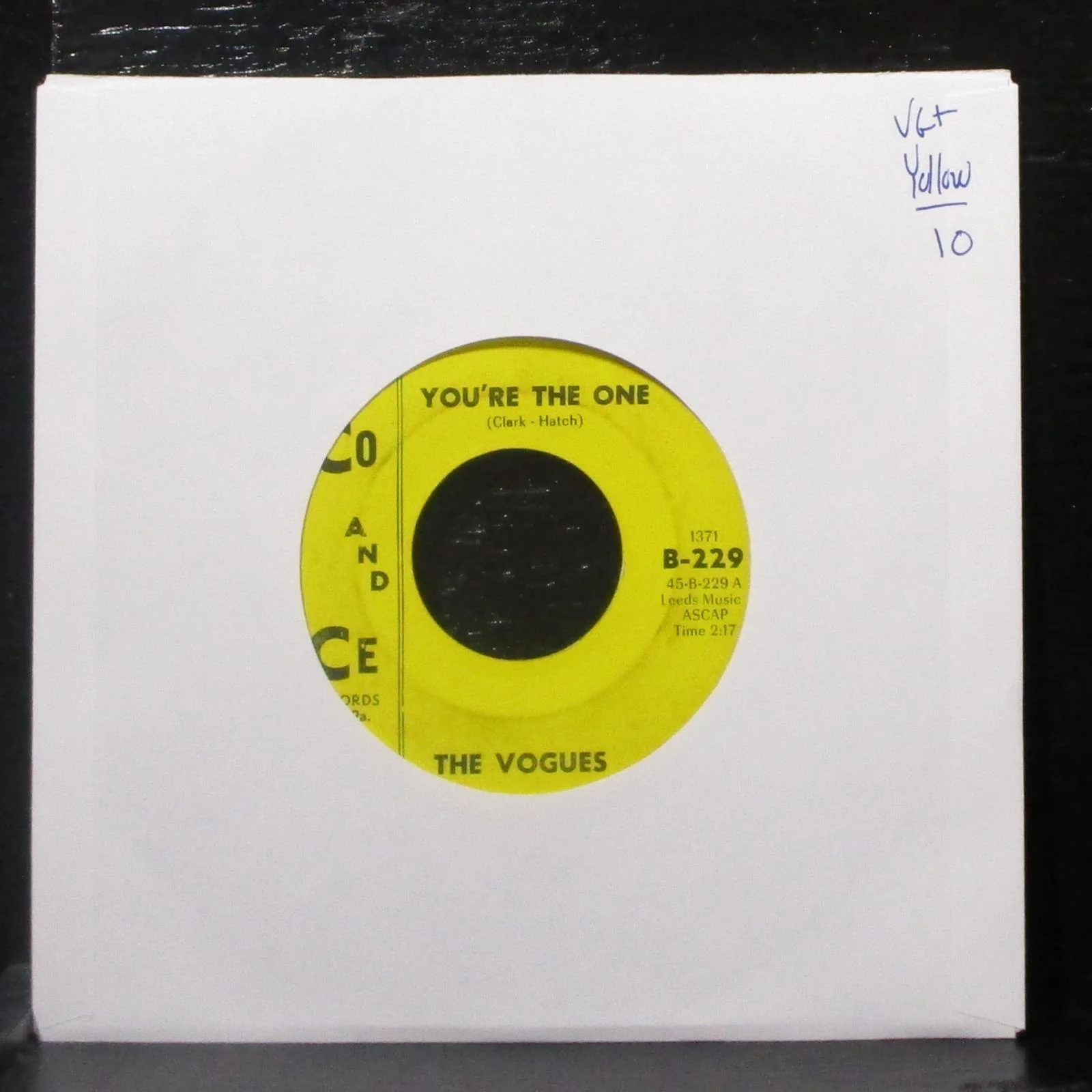 The Vogues - You're The One / Some Words 7" VG+ Vinyl 45 Co & Ce B-229 USA 1965