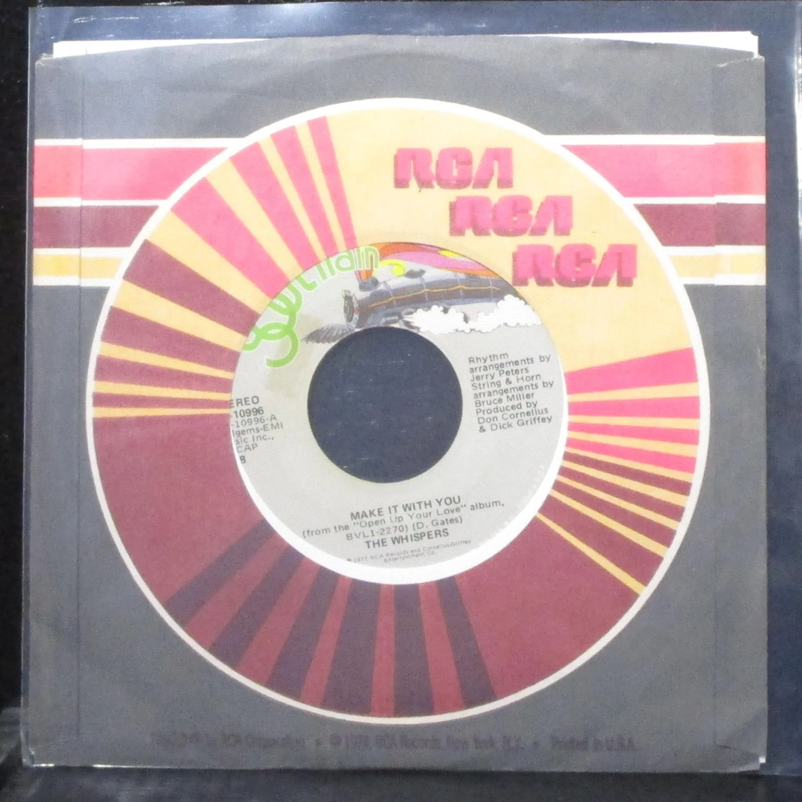 The Whispers - Make It With You / You Are Number One 7" VG+ Vinyl 45 Soul Train