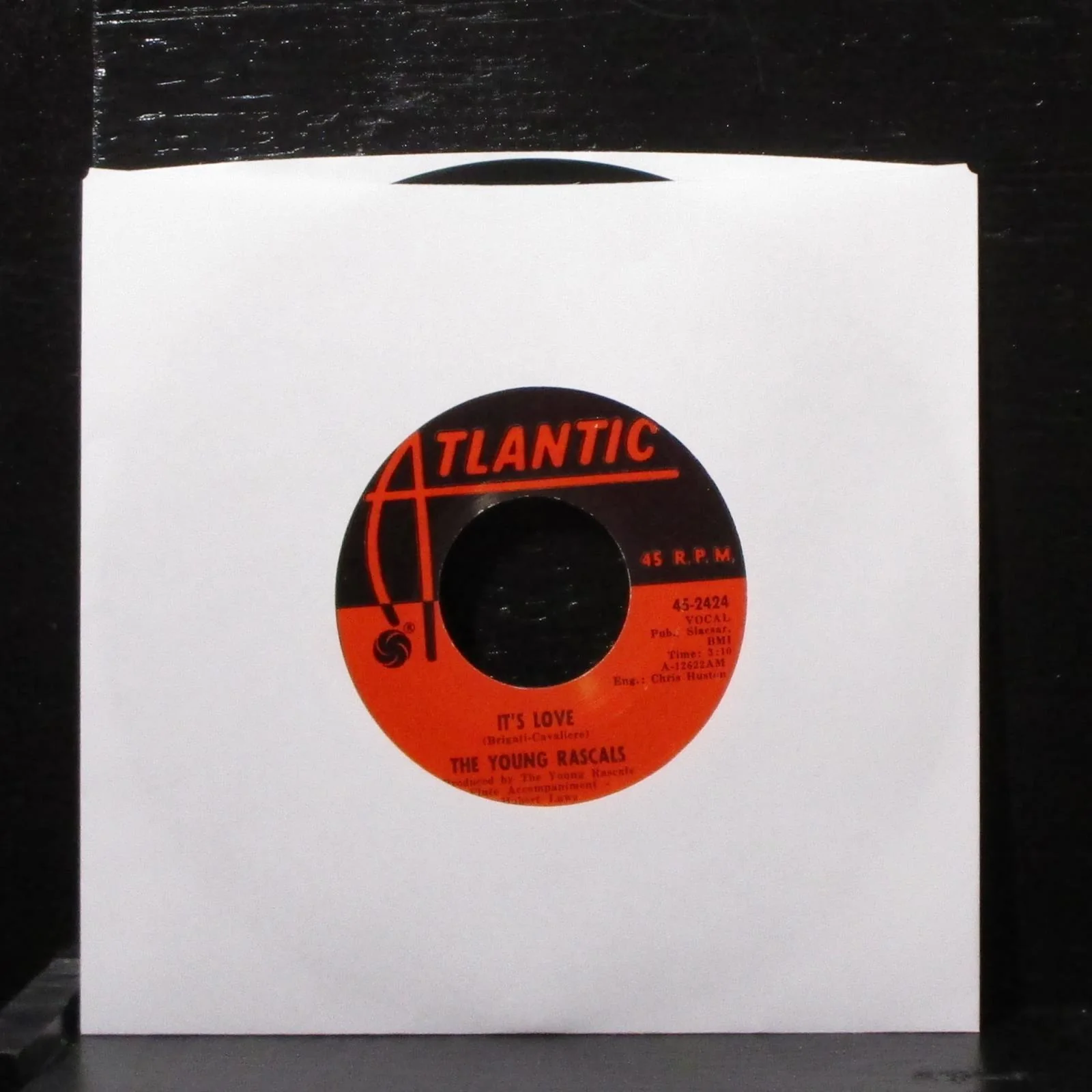 The Young Rascals - A Girl Like You / It's Love 7" VG+ Vinyl 45 Atlantic 45-2424 - Image 2