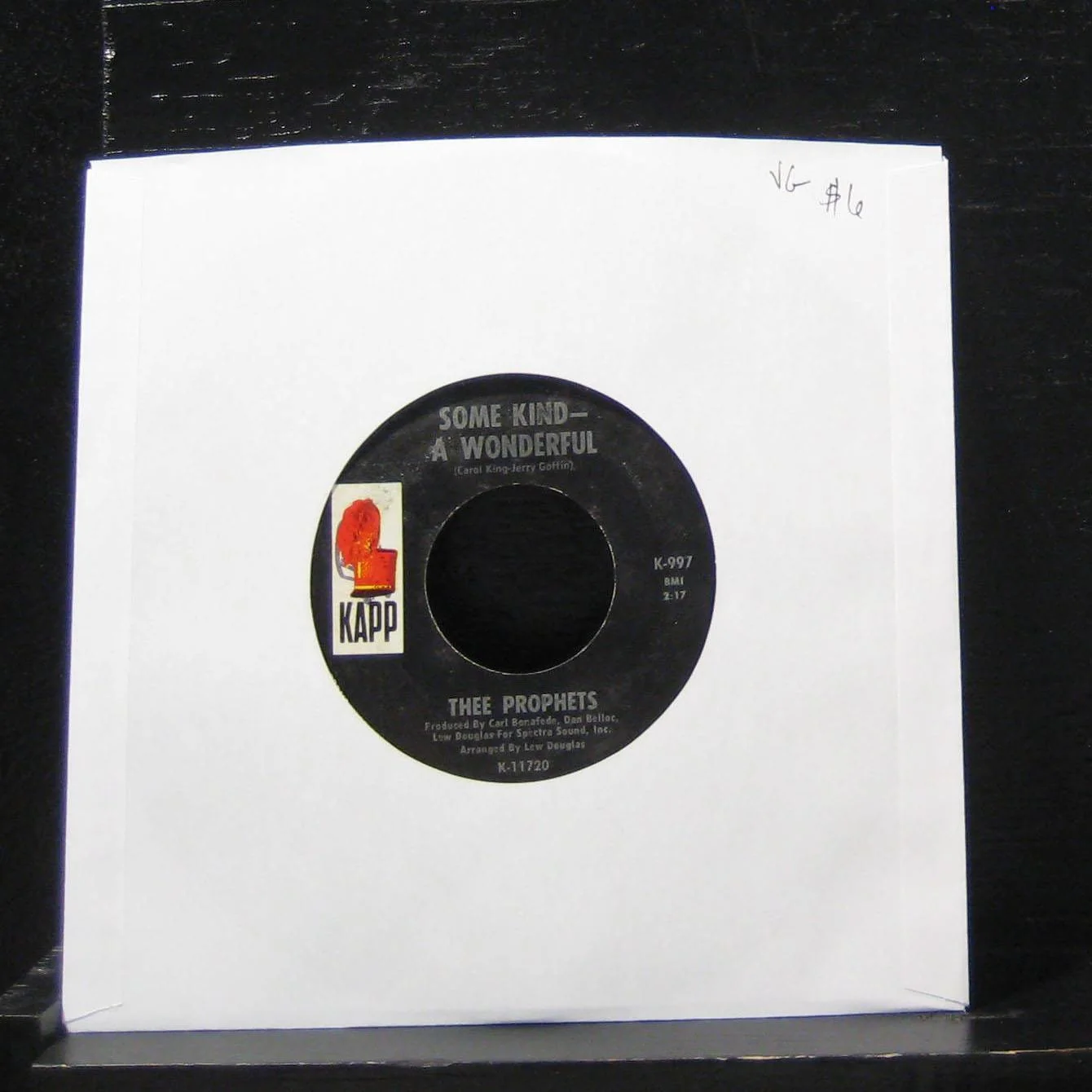Thee Prophets - Some Kind-A Wonderful 7" VG K-997 Vinyl 45 Kapp