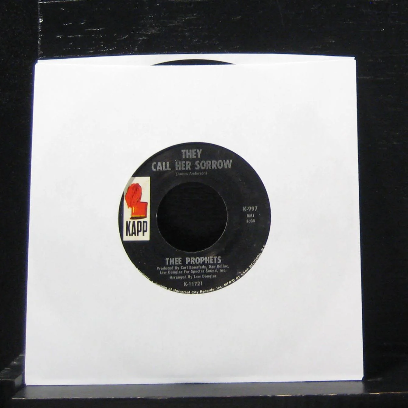 Thee Prophets - Some Kind-A Wonderful 7" VG K-997 Vinyl 45 Kapp - Image 2