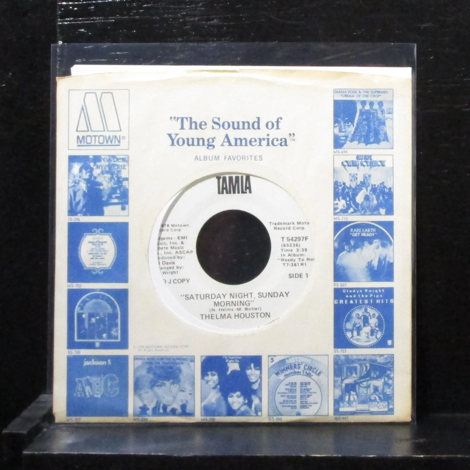 Thelma Houston - Satruday Night, Sunday Morning 7" VG Promo Vinyl 45 T 54297F