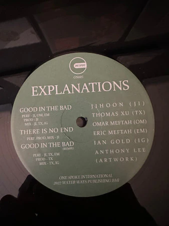 Jihoon - Explanations - New 12" Single Record 2022 One Spoke International Vinyl - House / Broken Beat
