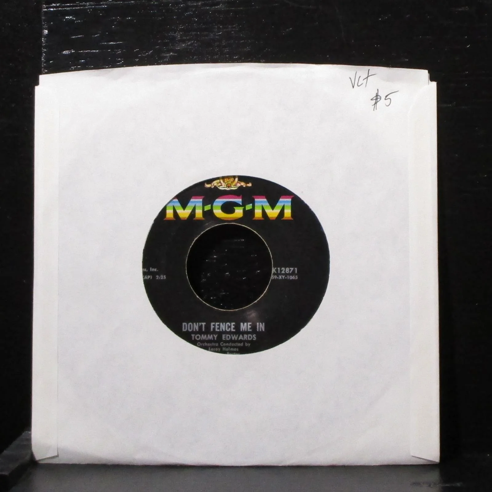 Tommy Edwards - Don't Fence Me In 7" VG+ Vinyl 45 MGM K12871 USA 1960