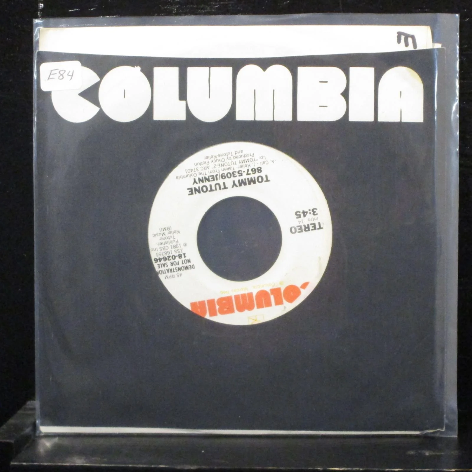 Tommy Tutone - 867-5309 / Jenny 7" VG+ 18-02646 Promo 1981 USA Vinyl 45 - Image 2