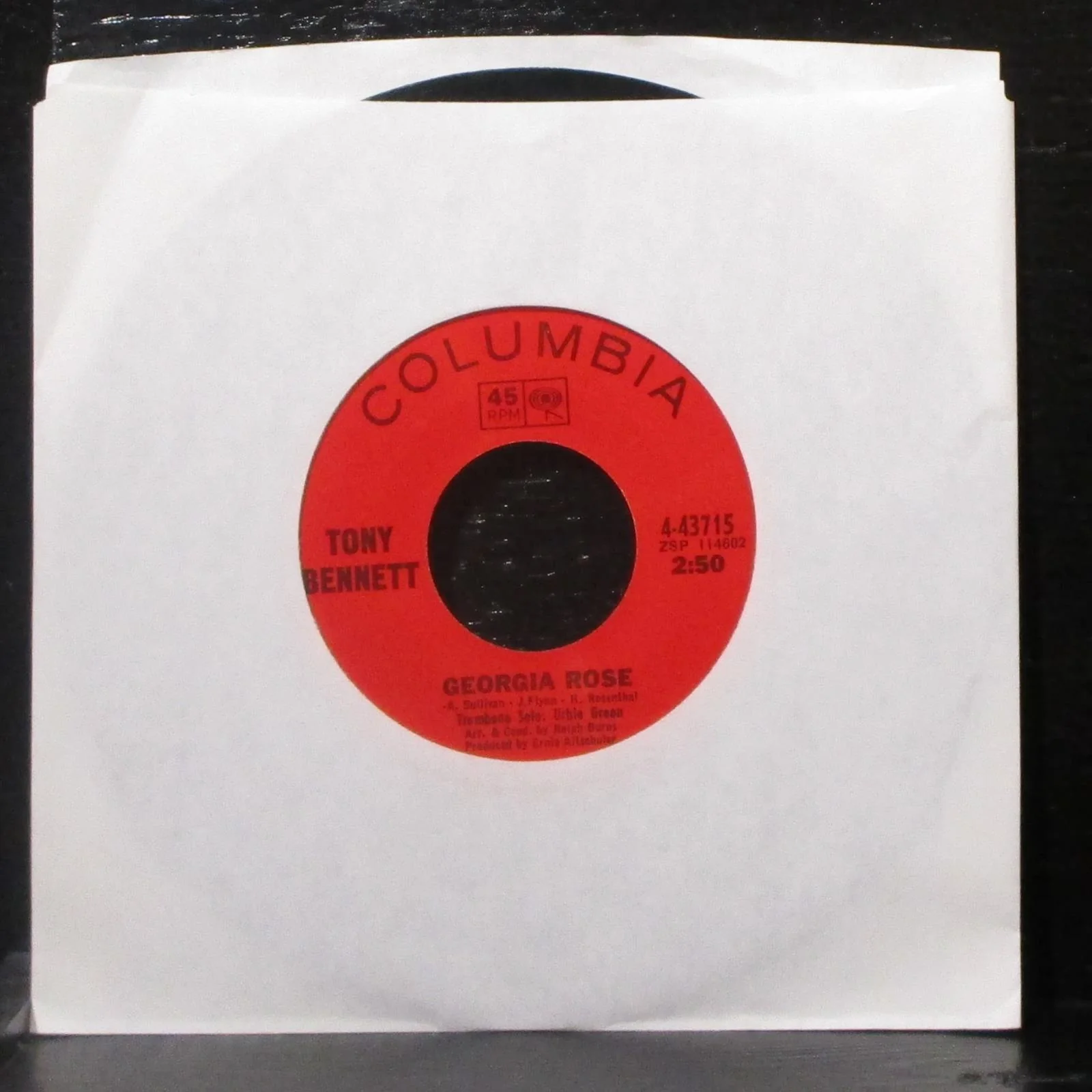 Tony Bennett - The Very Thought Of You / Georgia Rose 7" VG+ Vinyl 45 Columbia - Image 2