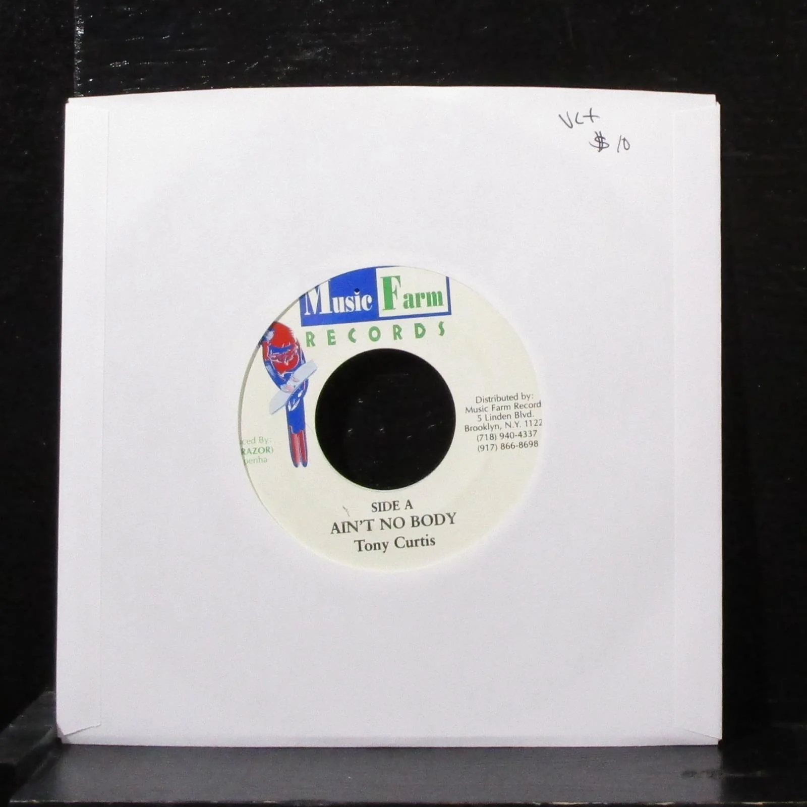 Tony Curtis - Ain't Nobody / Crazy 7" VG+ Vinyl 45 Music Farm Jamaica