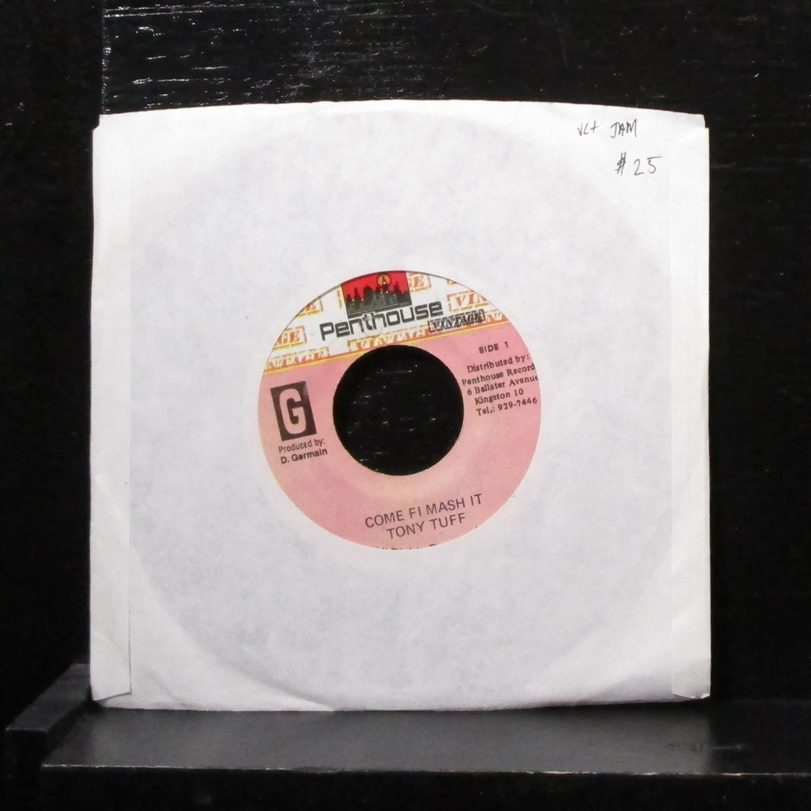 Tony Tuff - Come Fi Mash It / Version 7" VG+ Vinyl 45 Penthouse Records Jamaica