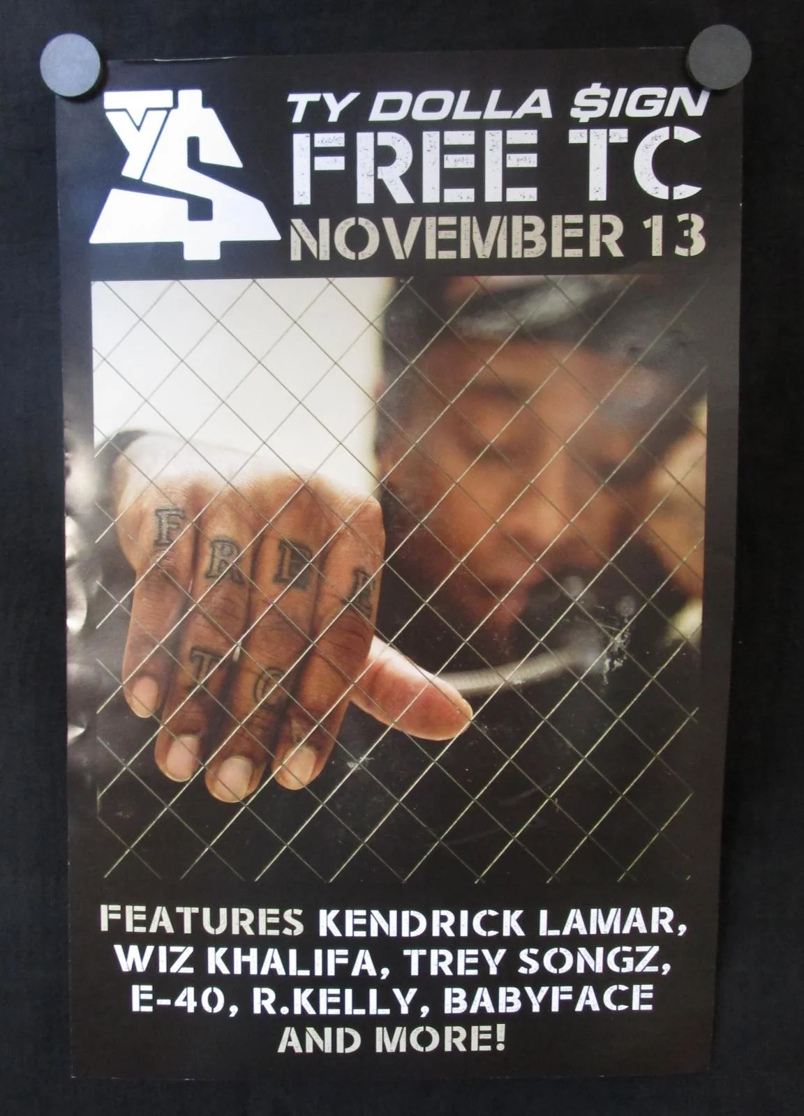 Ty Dolla Sign - Free TC Mint- Poster 17"x11" 2015 double-sided - Image 2
