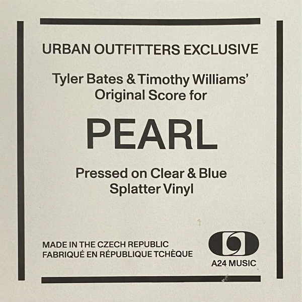 Tyler Bates & Timothy Williams - Pearl - New LP Record 2025 Urban Outfitters A24 Music Clear & Blue Splatter Vinyl - Score / Soundtrack - Image 4