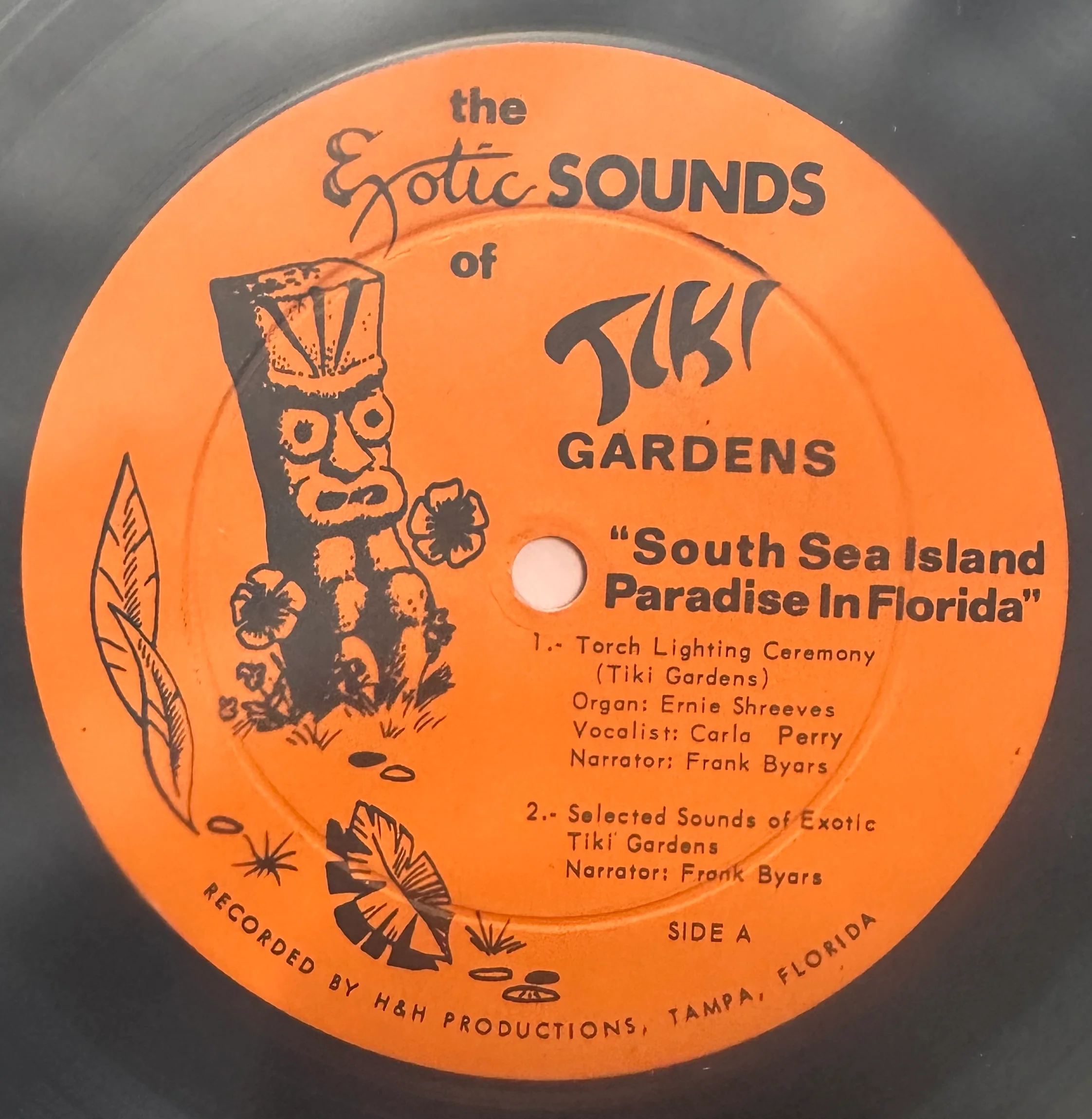 Unknown Artist - Exotic Sounds Of Tiki Gardens - "South Sea Island Paradise" In Florida - Mint (New Opened to verify) LP Record 1967 Private Press USA RARE Vinyl - Exotica / Space-Age / Hawaiian Pacific / Lounge - Image 3