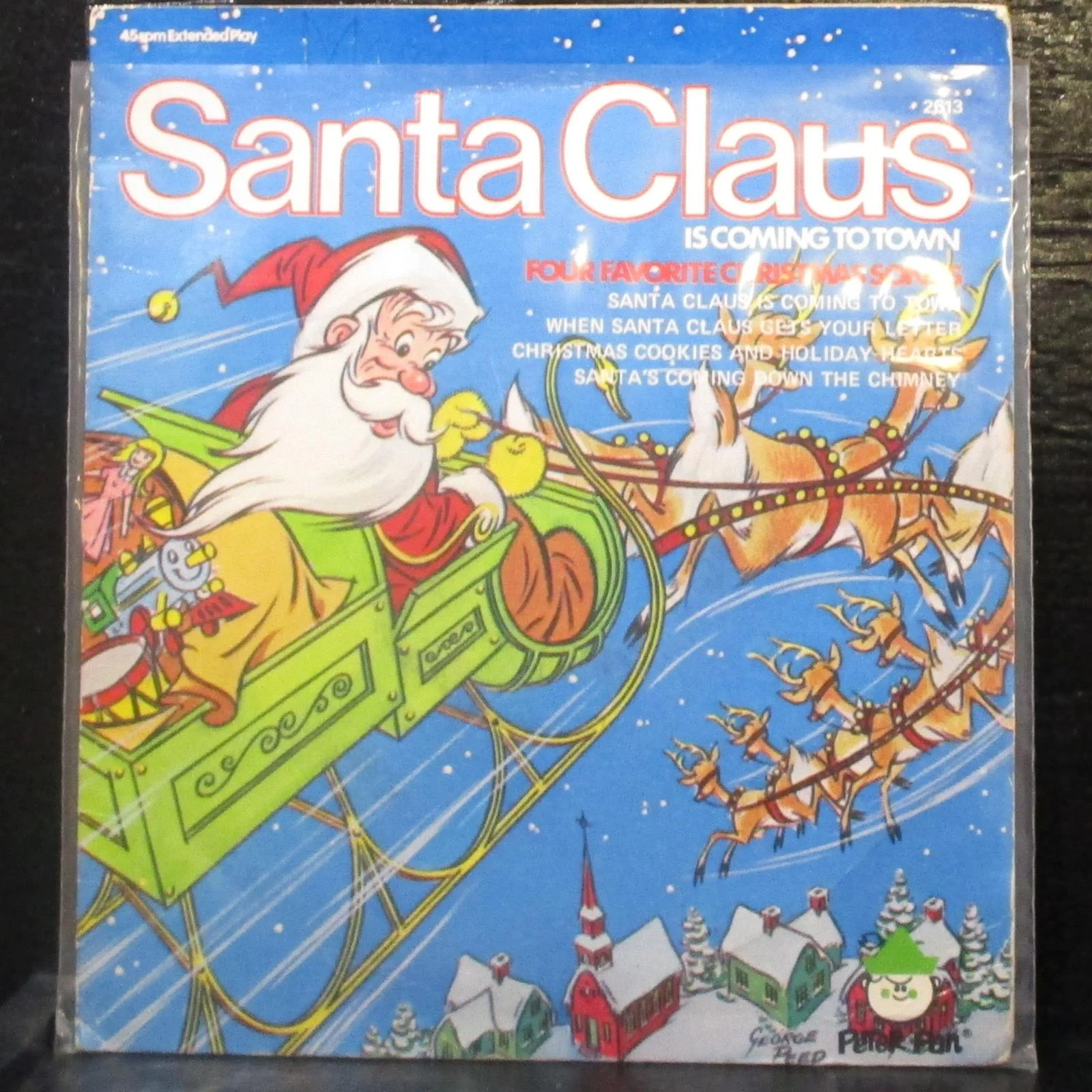 Unknown Artist - Santa Claus Is Coming To Town 7" VG Vinyl 45 Peter Pan 2613