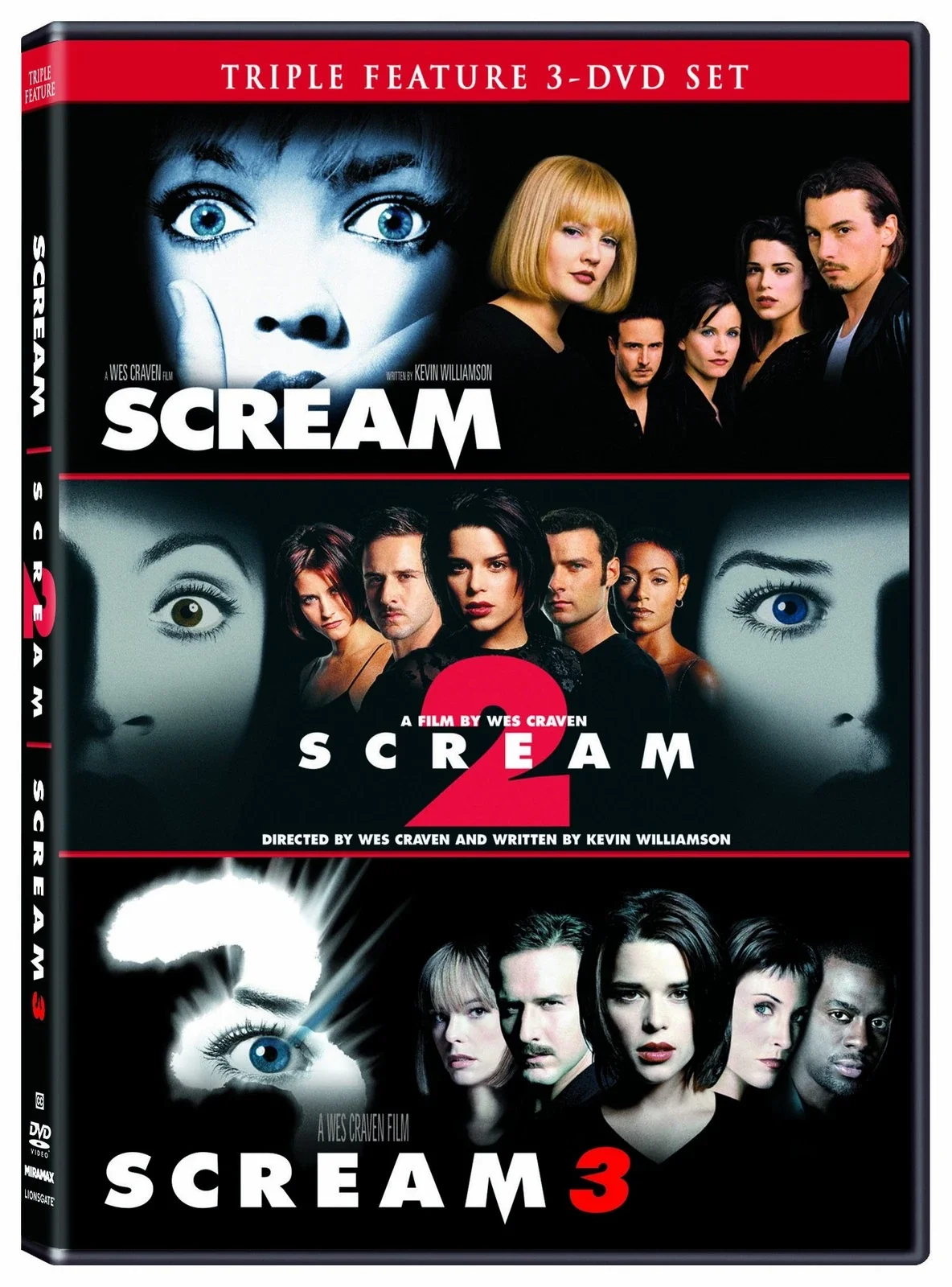 Used DVD - Scream / Scream 2 / Scream 3 Triple Feature 3-DVD Set