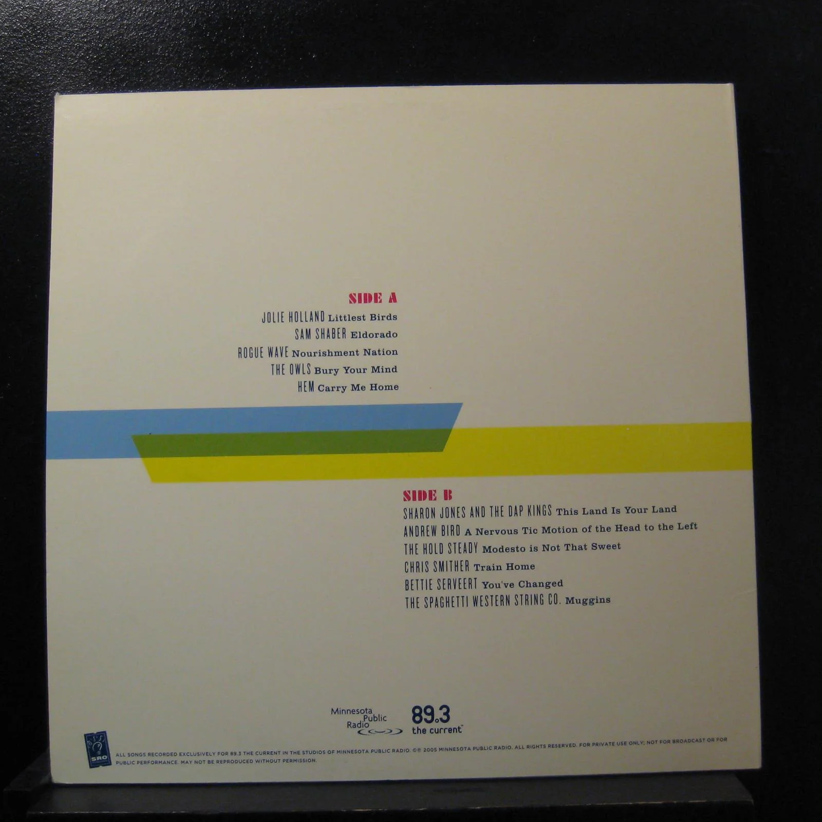 Various - 89.3 The Current LP Mint- MPR-116 Orange Translucent Vinyl Record 2005 - Image 2