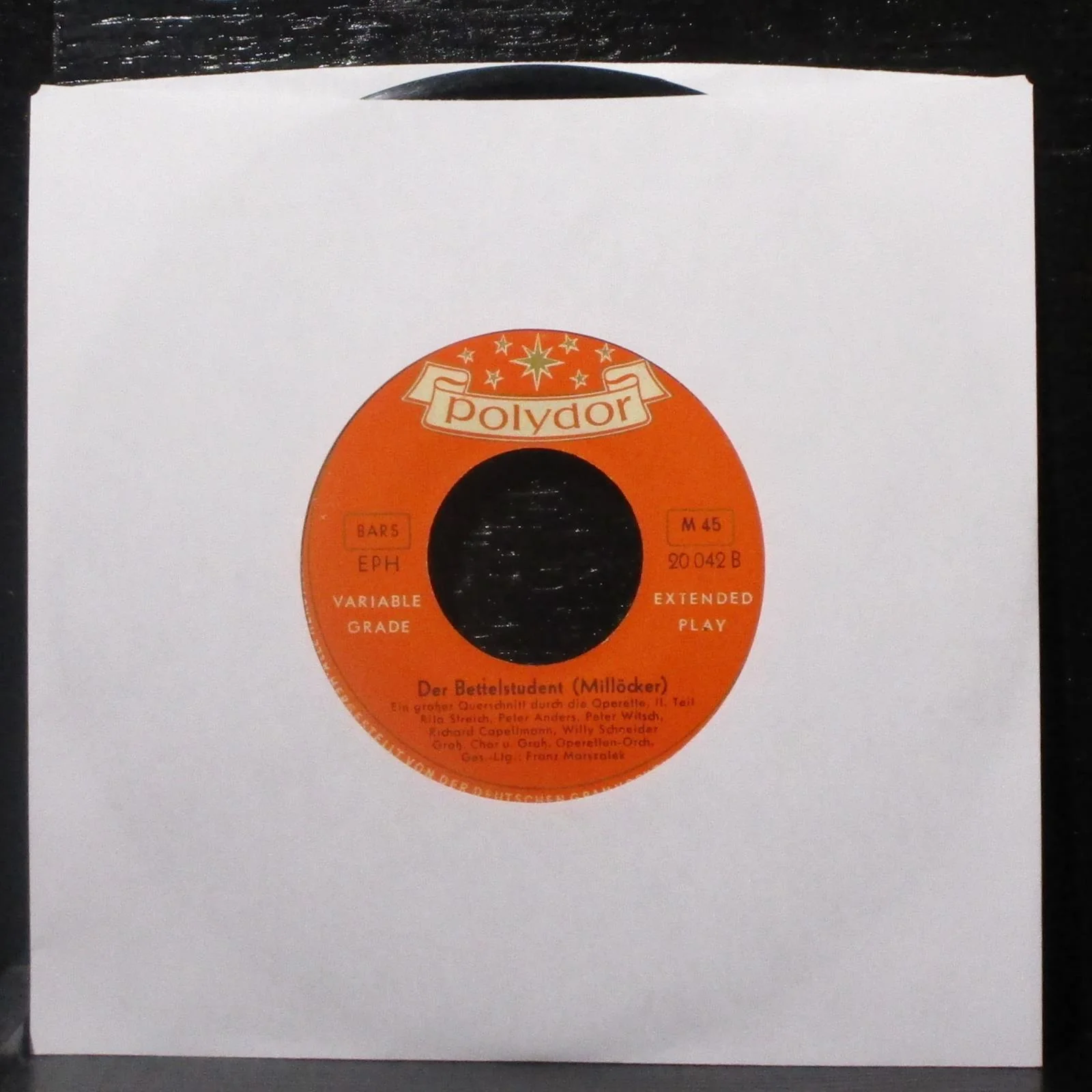 Various Artists - Der Bettelstudent (Millcker) EP 7" VG+ Vinyl 45 Polydor GER - Image 2