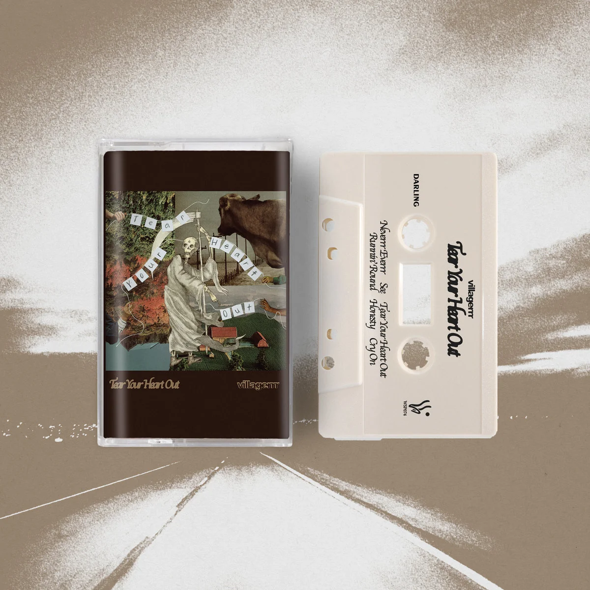 villagerrr - Tear Your Heart Out - New Cassette Record 2025 Winspear Tape - Indie Rock / Folk Rock / Americana