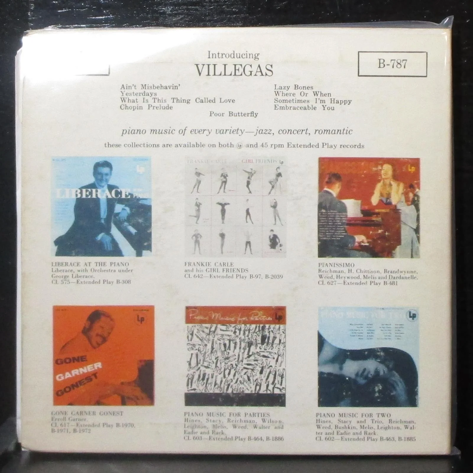 Villegas - Introducing Villegas EP 3x7" VG+ Vinyl 45 Columbia B-787 USA 1956 - Image 2