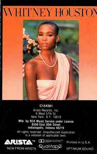 Whitney Houston - Whitney Houston - VG+ Cassette 1985 Arista Tape - Soul / Synth Pop