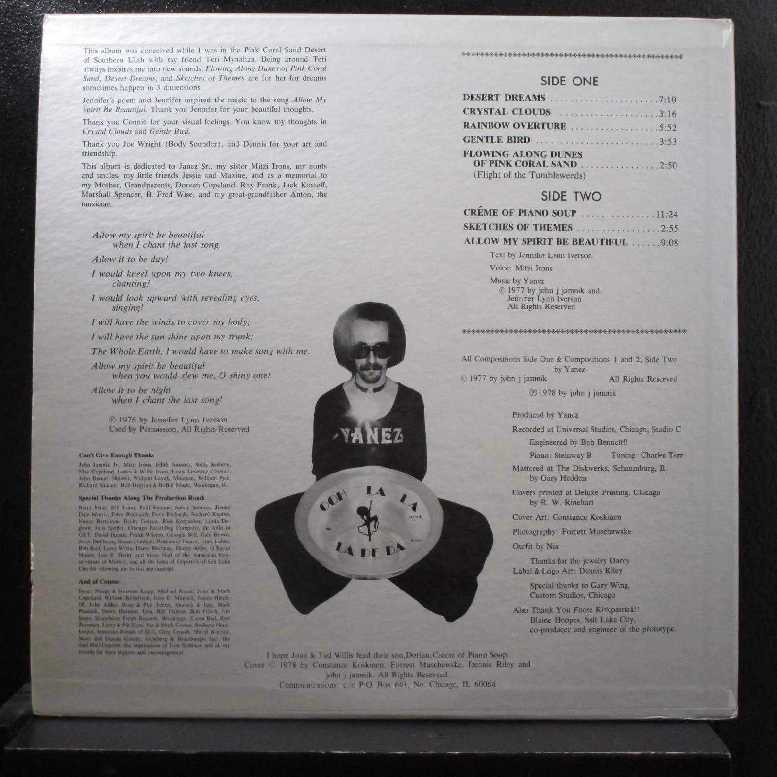 Yanez - Crme Of Piano Soup LP VG+ MBJ 1910-77 USA 1978 Vinyl Record - Image 2